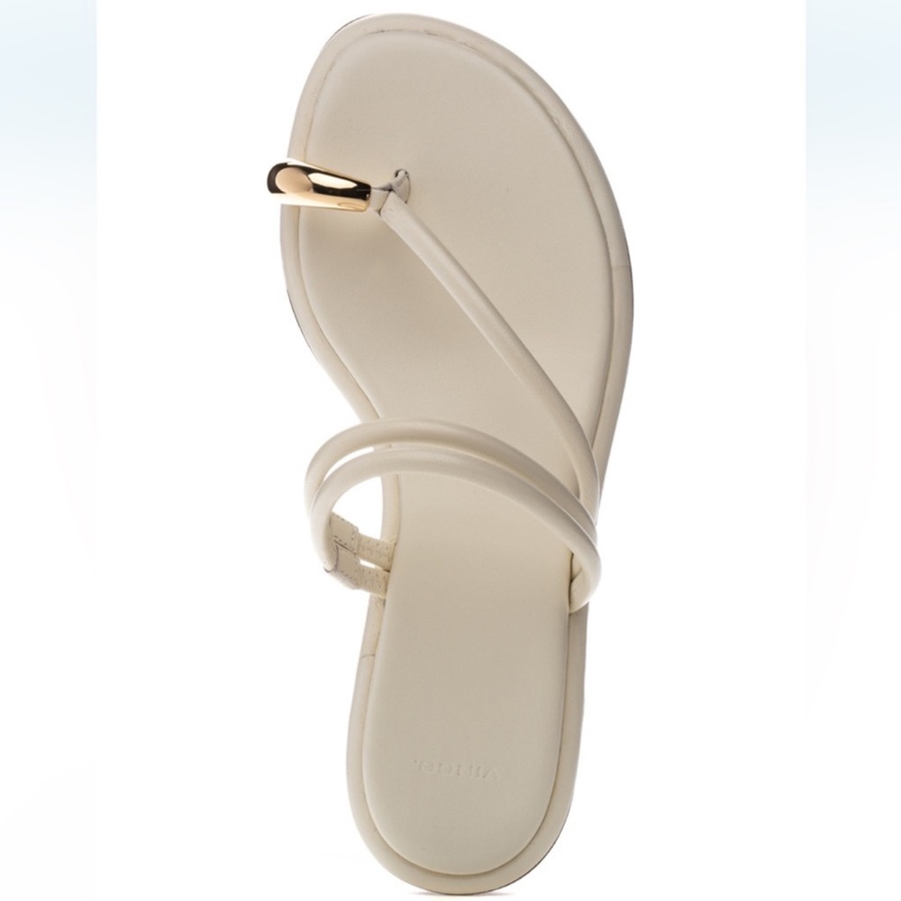 Vince Lucila Cream Gold Toe Sandals